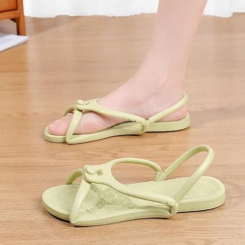 Kattmas Travel Sandals Shower Shoes For Men Women - Foldable Flip-Flop Slippers Non-Slip Quick-Dry, Portable House Shoes For Bathroom Gym Spa Pool Beach — view 2