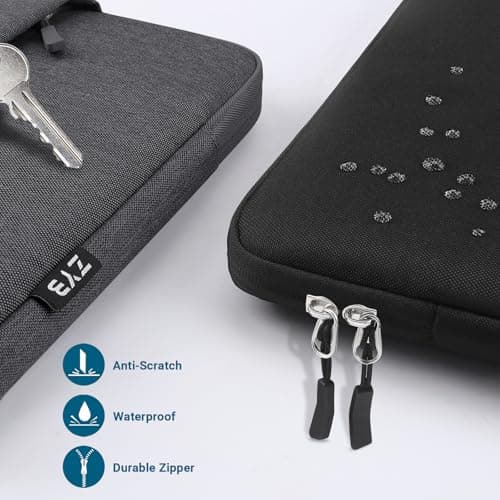 ZYB 15.6 Inch Laptop Notebook Sleeve Protective Case with Accessory Bag,Shockproof Waterproof Laptop Case 15.6 Inch for 15'' Lenovo ThinkPad IdeaPad Acer ASUS HP Dell Chromebook Mac Pro 16,Dark Grey — view 5
