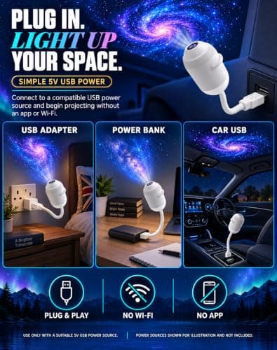 Topacme Night Light Projector 2-in-1 Deep Sea Star Lamp — view 6
