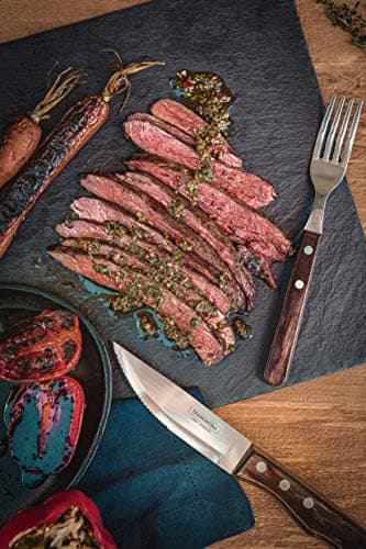 Tramontina 5” Jumbo Steak Knives, Sharp Knife with Wooden Handle, ‎Camping, Kitchen, Rustic, Dishwasher Safe (4 Pcs Knife Set) — view 6