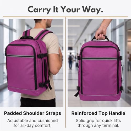 Easyjet Cabin Bag 45x36x20 Carry On Bag New Easyjet 45x36x20 - Pink — view 5