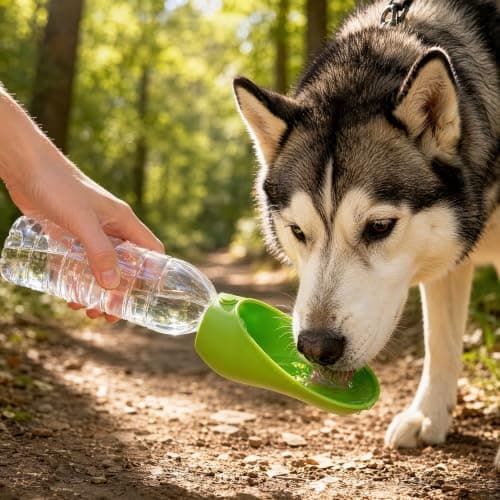 4 Pcs Dog Water Bottle Adapter, Silicone Leakproof Foldable Drinking Cap — view 3