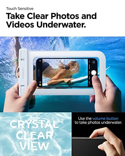 Spigen [2 PACK Waterproof Floating Phone Case Up to 8.2" White — view 4