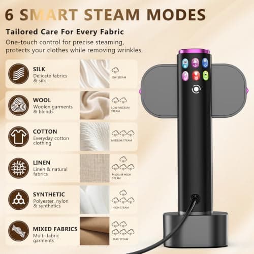 MMK Travel Steamer & 2-in-1 Portable Steamer Iron for Clothes, 190ml Tank — view 4