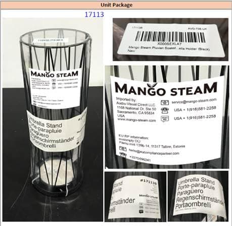 Mango Steam Pluvian Soakstone Umbrella Holder (Regular, Gold) — view 5