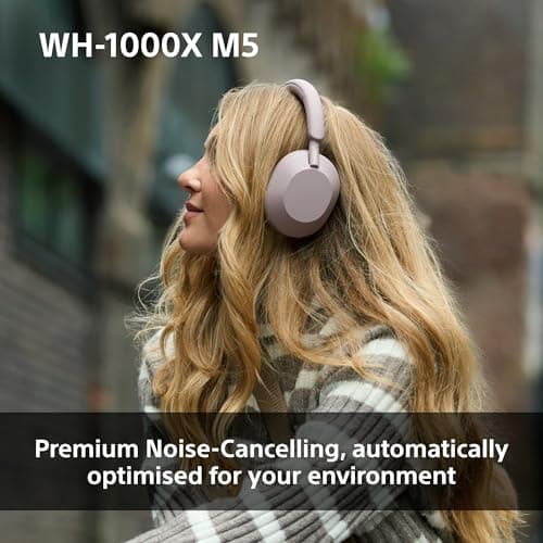 Sony WH-1000XM5 Wireless Over-Ear Headphones, Premium Active Noise Cancelling with personalized Spatial Audio, Up to 30hr Battery Life, Bluetooth Headphones, Midnight Blue — view 4