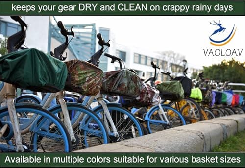 VAOLOAV Rain Cover for Bicycle Basket Bicycle Bag (35L Purple, 35L) — view 4