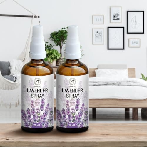 Lavender Sprays 2x100 ml - 100% Pure Lavender Essential Oil - Room Spray Mist for Aromatherapy - Great for SPA Yoga - Pillow Spray for Relaxation - Good Sleep — view 3