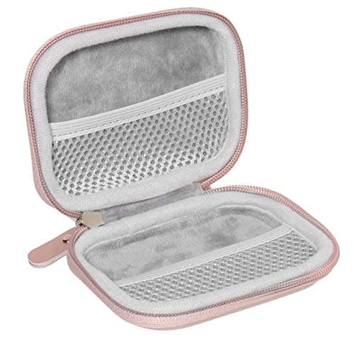 Travel Protection and Storage Case for Airpods Case, Featured Design, mesh Pouches for airpods case, Wall Charger and Cable, (Rose Gold) — view 4