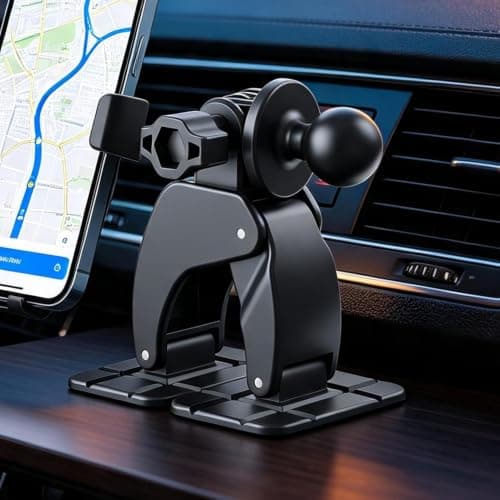 Dashboard Phone Holder Base - 17mm Ball Head | 360 Rotating, Adhesive Mount — view 3