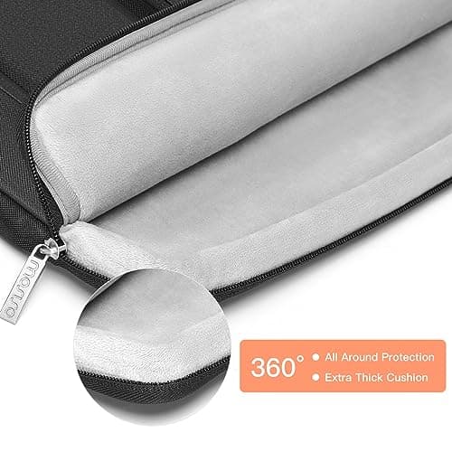 MOSISO 360 Protective Laptop Case 13.3 inch Side Open Bag, Black — view 3