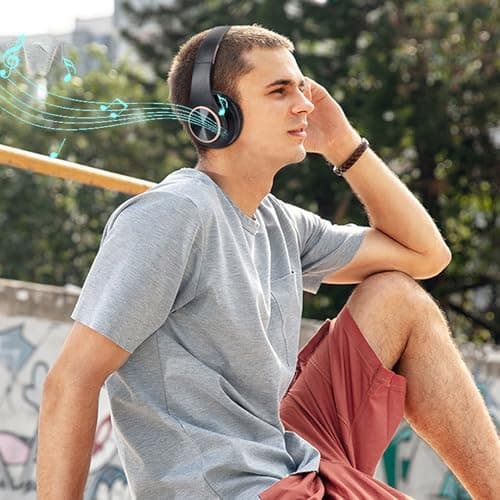 Pxcewdcx Rechargeable Headphones with,Noise Cancelling Stereo Headset | Foldable Headset with for Travel, Portable Headphones with 300mA Battery — view 2