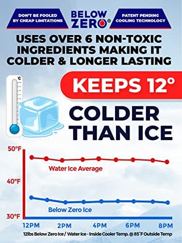 Below Zero Reusable All Day Ice Packs for Coolers, Medium 10"x9", 4 Pack — view 3