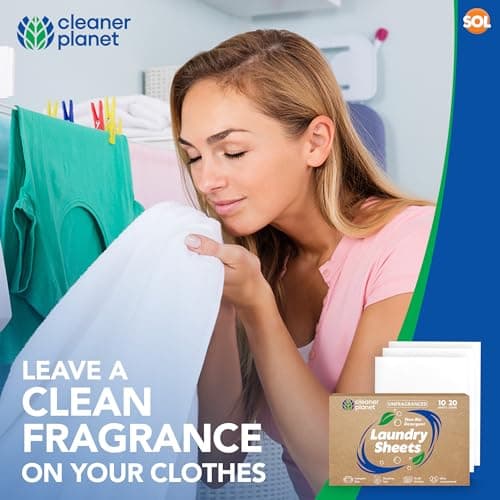 SOL 30pk Laundry Sheets - 60 Loads Unscented - Washing Sheets Detergent — view 5