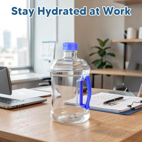 FashionCha Thickened Water Dispenser Bottle 3l Empty Water Bottle Container Large Jumbo Water Container BPA Free Water Cooler Dispenser Refill Water Bucket for Home Office Outdoor Travel, Blue — view 4