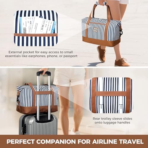 Lekesky 24L Ryanair Underseat Cabin Bag 40×30×20, Stripes — view 6