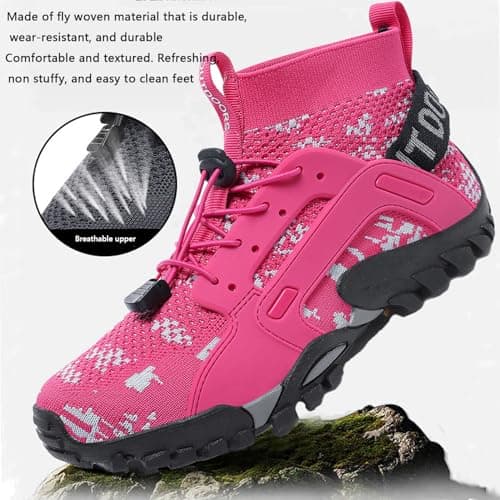 VTASQ Hiking Boots Mens Outdoor Non-Slip Trekking Mountaineering Shoes Trainers Lightweight Camping Climbing Shoes Sneaker Rose 7 UK — view 4