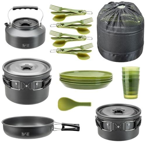 Trail Camping Cooking Set, 4 Person, 27 Piece