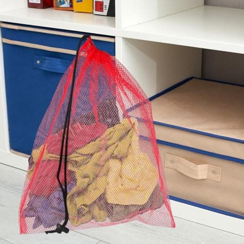 10 PCS Mesh Drawstring Bags, Nylon Mesh Storage Bags for Toys, Swimming, Beach, Travel, Laundry - Durable, Multi-Colored, Lightweight — view 4