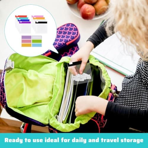 22Pcs Pill Pouch Bags Set,Zippered Pill Pouches with Label Reusable,Medicine Bag for Travelling,Zippered Pill Pouches,Clear Plastic Portable Pill Baggies for Pills Storage — view 6
