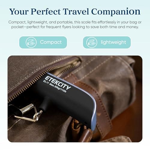 Etekcity Luggage Scale, Digital Portable Handheld Suitcase Weight for Travel, Blue, 1 Pack, 1 Pack — view 3