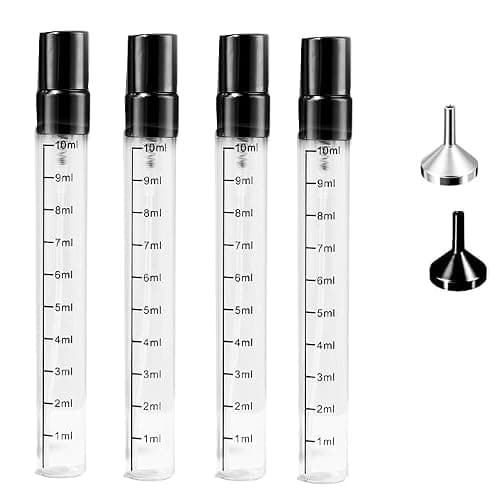 Travel Perfume Atomiser Bottle Refillable, 4 Pcs 10ML Leak Proof Cologne small Spray Bottles set,Portable Perfume Bottle Refillable for Toiletries Travel Perfume Fragrance Container
