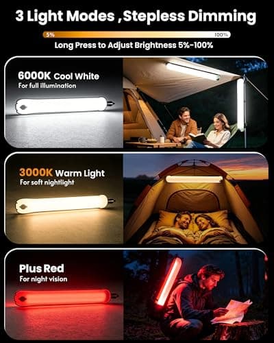 24" Inflatable Solar Camping Lantern IP66 TPU Emergency Hiking Light(Black) — view 4