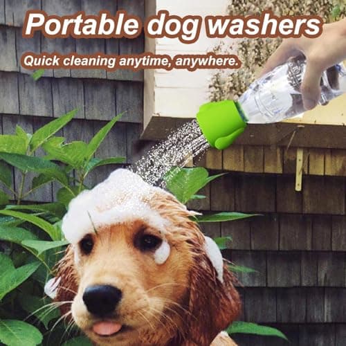 Portable Water Bottle Shower Head - Travel Rinse Nozzle, Pet Bathing Cap | Bottle Cap Sprinkler, Dog Wash Sprayer, Hiking Showers Attachment, Beach Rinse Nozzle, Camping Shower Caps, Pet Washer​ — view 4