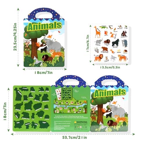 BuyCard 6 Pack Reusable Sticker Book for 2 3 4 Year Olds — view 2