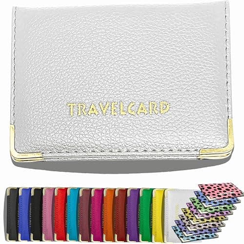 HITHIKA - New Leather Oyster Travel Card Bus Pass Holder Wallet Rail Card Cover CASE (White)