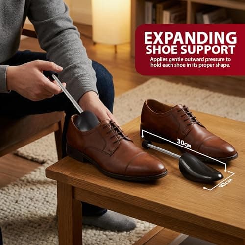 ZENO Plastic Shoe Stretchers 10 Pairs | Plastic Shoe Trees with Flexibility | Shoe Shapers for All UK Sizes | Maintain Size for Trainers, Sneakers & Shoes — view 3