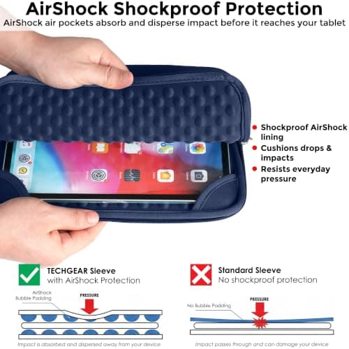 TECHGEAR Shockproof Water-Resistant Tablet Sleeve 9-11" for iPad Galaxy Tab — view 2