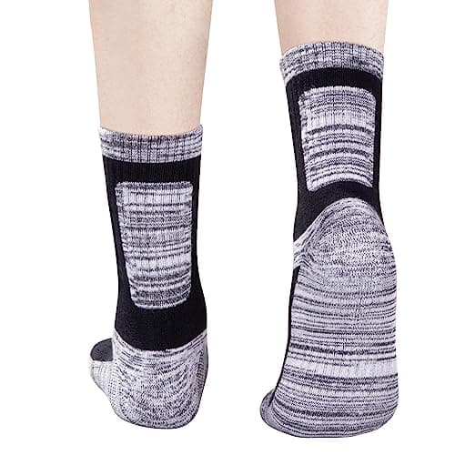 YUEDGE Moisture Wicking Cushioned Mens Socks Padded Winter Work Boot Sock Thick Thermal Sports Socks For Men 6-10, Multipack, 5 Pairs Red — view 4