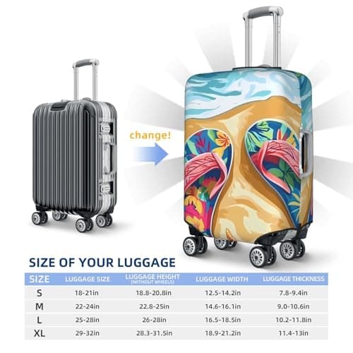 ZSUUGJ Summer Flip-Flops Elastic Luggage Protector, Dustproof and Scratch-Resistant Travel Case Cover, Fits 18–32 Inch Suitcases — view 6