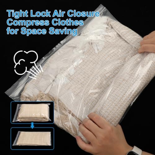 30 Pcs Large Ziplock Bags for Clothes, 70×60cm/60×50cm/50×40cm, Waterproof — view 5