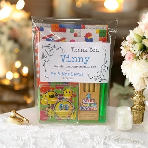 Personalised Children's Kids Wedding Activity Pack Birthday Party Bag — view 2