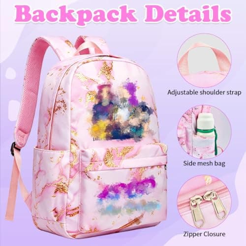 K Pop School Backpack, 3 Piece Set with School Bag Lunch Bag Pencil Case — view 3