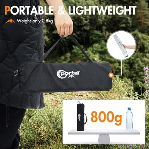 Portal Small Beach Folding Camping Table Mini Ultralight Adjust Height 800g — view 5