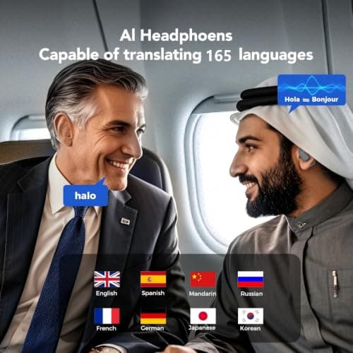 ERAZER XP6 AI Translation Earbuds Real Time, 2026 New AI 165 Languages Translator Ear buds, Wireless Bluetooth 6.0 Headphones, 4-in-1 Audifonos Traductores Inglés Español for Travel Meeting Learning — view 3