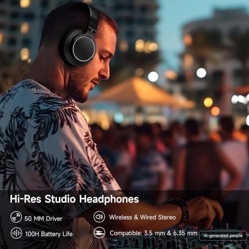 Syndesmos Professional Studio Headphones, DJ & Monitoring Headphones Wired — view 2