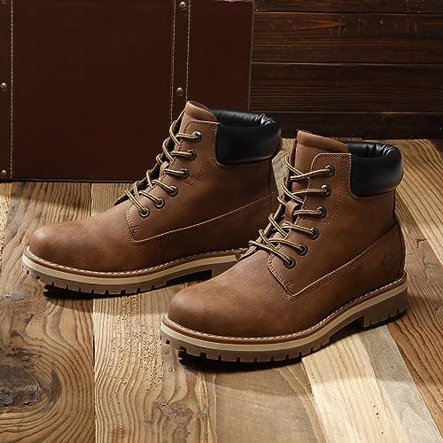 Bruno Marc Mens Snow Boots Ankle Hiking,Size 7,Brown,SBSB226M-E — view 3
