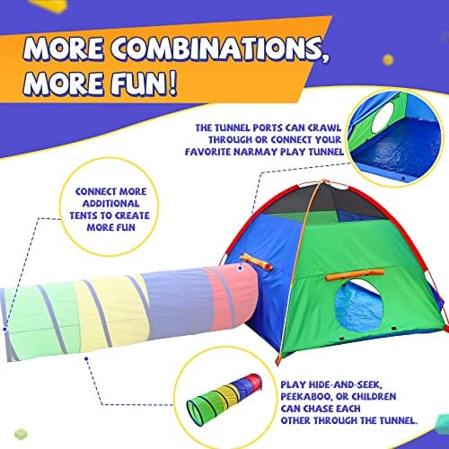 NARMAY® Play Tent Easy Fun Dome Tent for Kids Indoor / Outdoor Fun - 152 x 152 x 111 cm — view 6