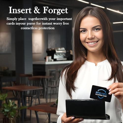 SiHuiTu RFID Blocking Card 6 Pack, Credit Card Protector, Anti-Theft NFC Blocker, Contactless Card Protection Shield for Wallets (Black-Blue) — view 6