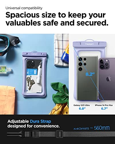 Spigen [2 PACK Floating Waterproof Floating Phone Case Up to 8.2" — view 2