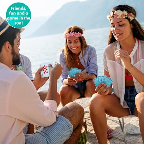 abeec Waterproof Playing Cards | 52-Card Deck with Unique Transparent Design | Durable PVC Cards in Waterproof Plastic Case | Perfect for Travel, Poolside, Beach, Camping, and Outdoor Games — view 5