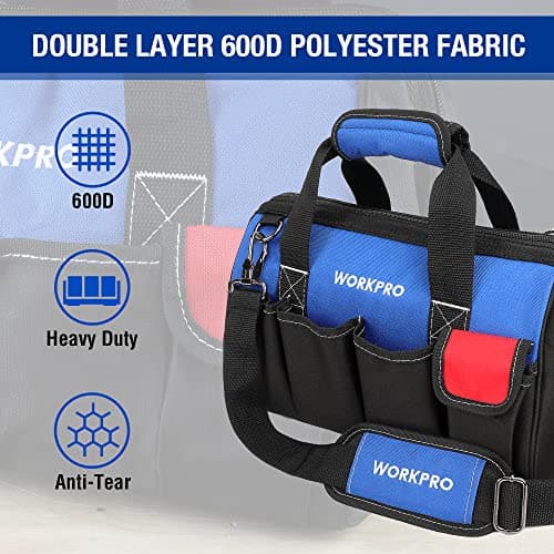 WORKPRO 14-inch Small Tool Bag 35x19x22 CM — view 5