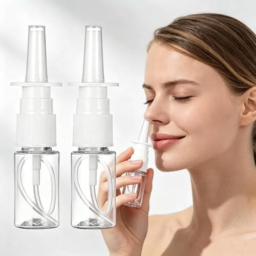 Nessbabus 20 Pack Nasal Spray Bottles, 10ml Refillable Empty Mist Spray Bottles, PET & PP Portable Travel Container, Leak Proof Small Spray Vials for Saline, Essential Oil, Perfume, Cosmetics — view 2