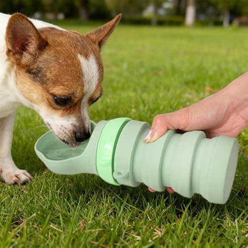 Water Bottle - Leak Proof Foldable Drinking Cup, Water Dispenser for Outdoor, Use Only for Pet Hydration Bottle to Road Trips and Vacations, Portable Dog, Daily Routine, 4.02 Inches — view 3