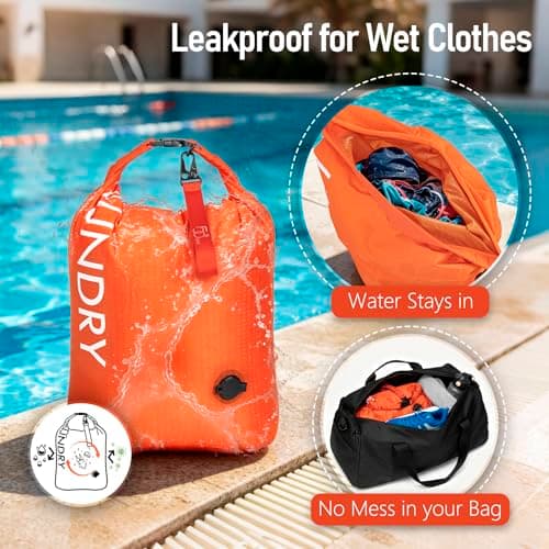 WiseBoy 2 Pack Travel Laundry Bag, Waterproof Compression Laundry Bags — view 2