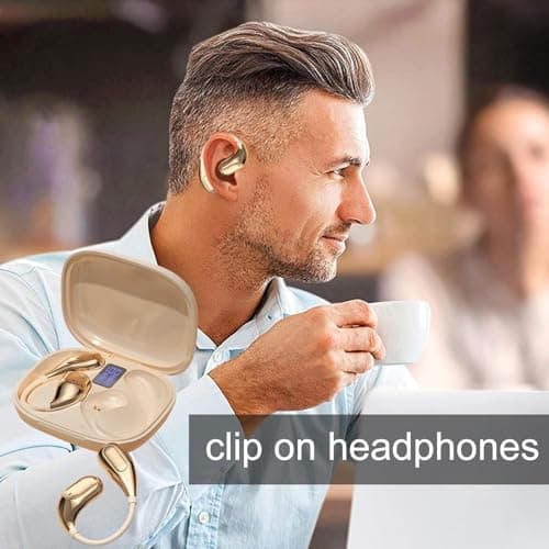 Over the Ear Earbuds, Sports Wireless Ear Buds, Lightweight Secure Fit, Travel Headphones, Ideal for Motorcycle Rides, Gym Workouts, Airplane Trips, Cycling Adventures, Multicoloured — view 3
